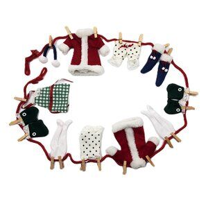 RARE “Avon” Mrs. Claus Clothesline Garland – 5 ft – NEW